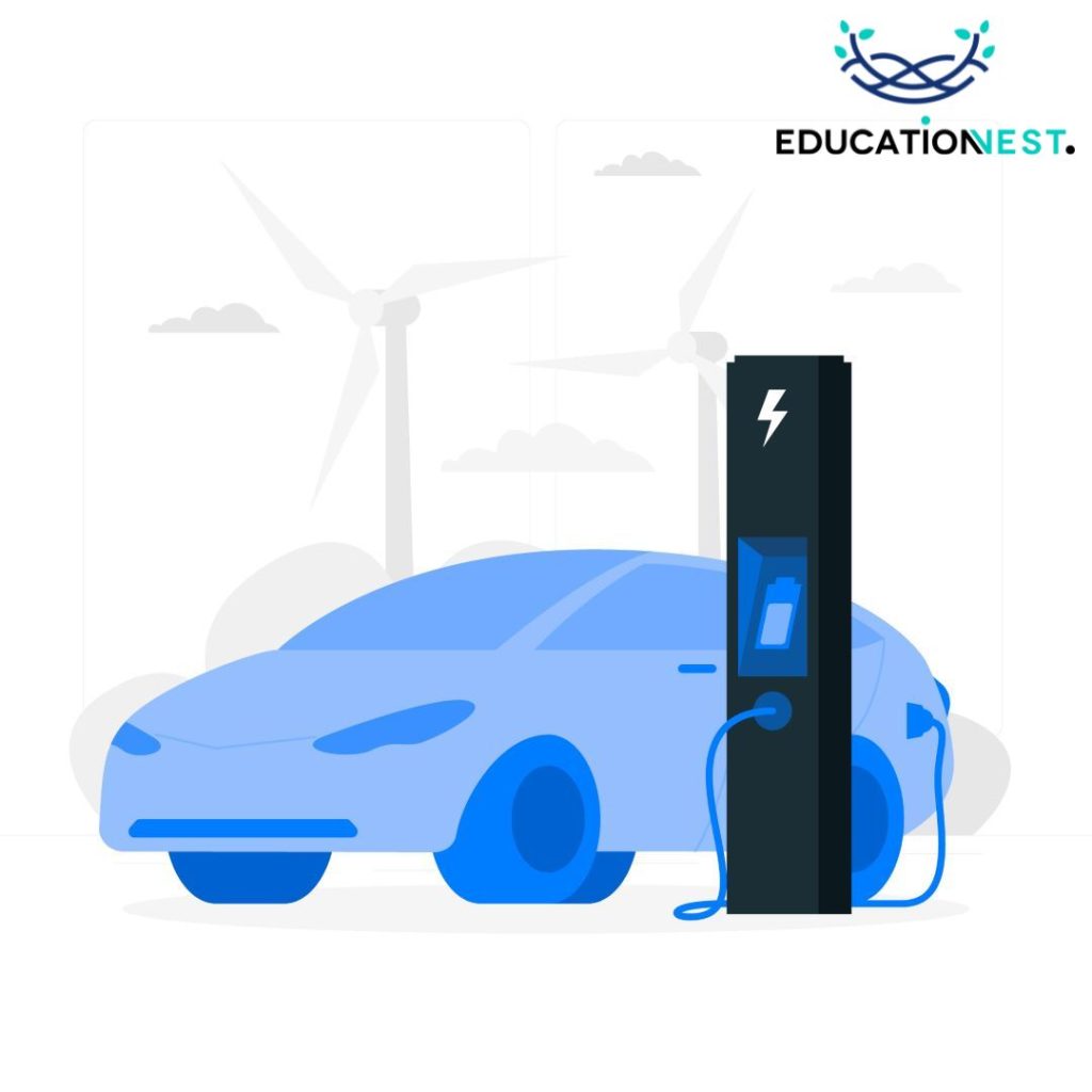 battery swapping electric vehicle illustration