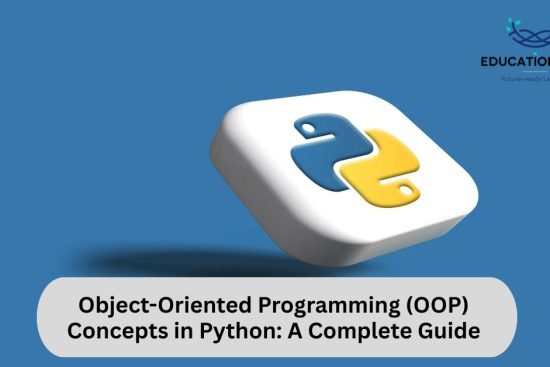 Visual guide on object-oriented programming in Python, highlighting Python concepts and keywords for comprehensive understanding.