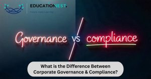 Image depicting difference between corporate governance and corporate compliance.