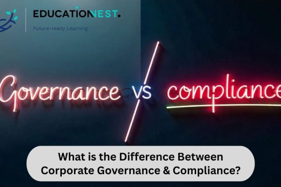 Image depicting difference between corporate governance and corporate compliance.