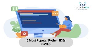 Visual representation of the 5 most popular Python IDEs in 2025.